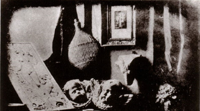 L'Atelier de l'artiste by Louis Daguerre - the first successful daguerreotype in 1837